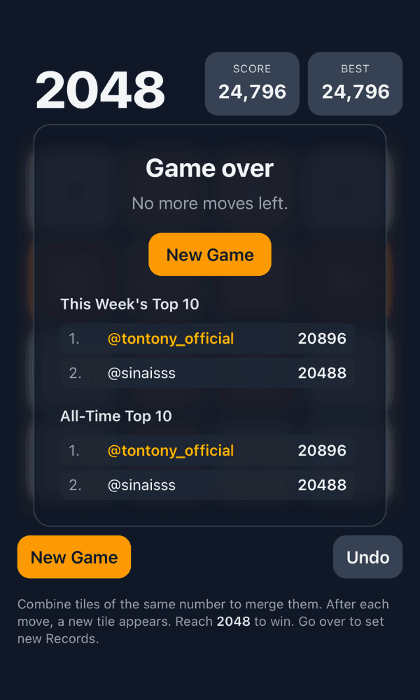 2048 screenshot 3